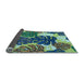 Thickness of Patterned Green Rug, pat1015lblu