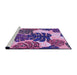 Sideview of Machine Washable Transitional Bright Purple Rug, wshpat1015pur