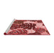 Sideview of Machine Washable Transitional Light Coral Pink Rug, wshpat1015rd