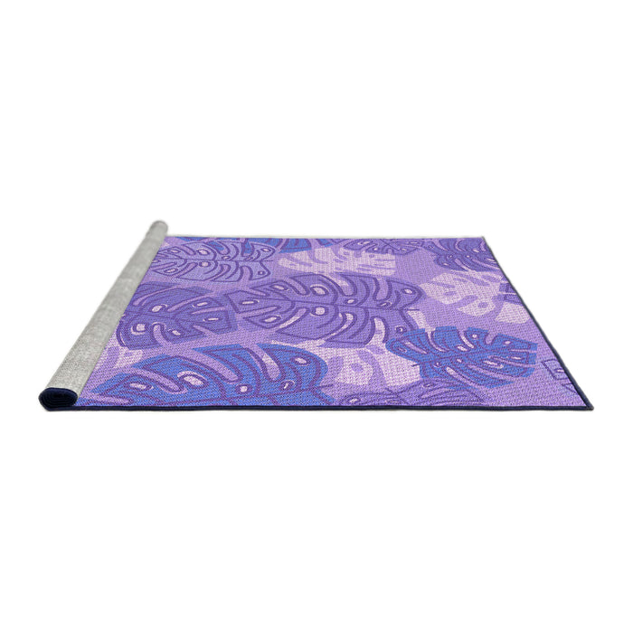 Sideview of Machine Washable Transitional Purple Rug, wshpat1016pur