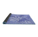 Thickness of Patterned Light Slate Blue Rug, pat1017blu