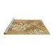 Sideview of Machine Washable Transitional Cinnamon Brown Rug, wshpat1017brn