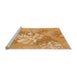 Sideview of Machine Washable Transitional Yellow Orange Rug, wshpat1017org