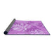 Thickness of Patterned Violet Purple Rug, pat1017pur