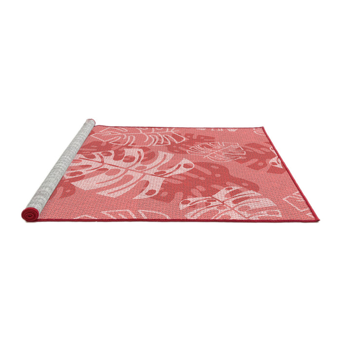 Sideview of Machine Washable Transitional Pastel Pink Rug, wshpat1017rd