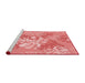 Sideview of Machine Washable Transitional Pastel Pink Rug, wshpat1017rd