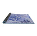 Thickness of Patterned Blue Rug, pat1018blu