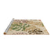 Sideview of Machine Washable Transitional Khaki Gold Rug, wshpat1018brn