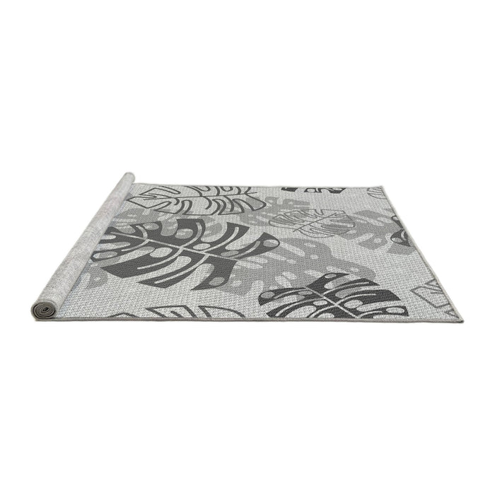 Sideview of Machine Washable Transitional Gray Rug, wshpat1018gry