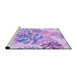 Sideview of Machine Washable Transitional Purple Rug, wshpat1018pur