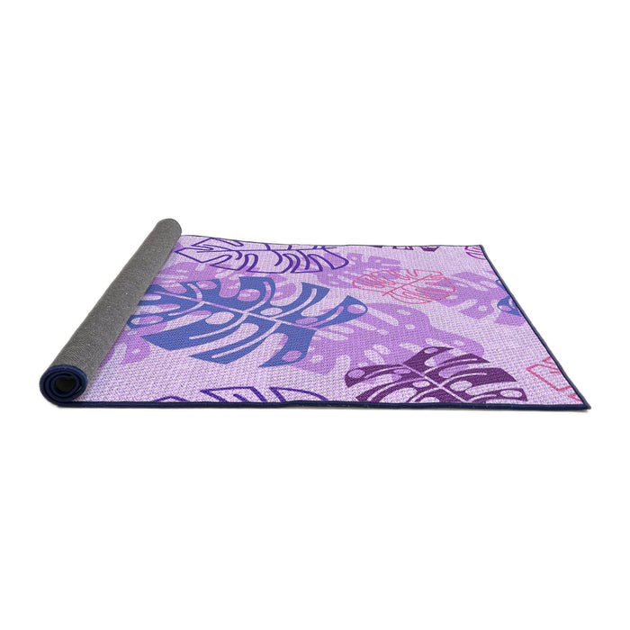 Thickness of Patterned Purple Rug, pat1018pur