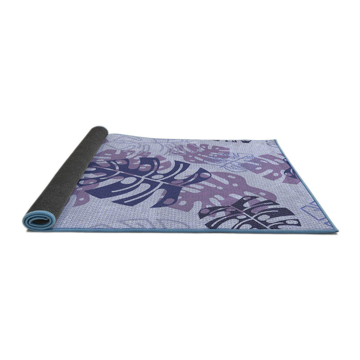 Thickness of Patterned Light Purple Rug, pat1019blu