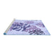 Sideview of Machine Washable Transitional Light Purple Rug, wshpat1019blu