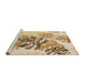 Sideview of Machine Washable Transitional Khaki Gold Rug, wshpat1019brn