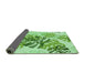 Thickness of Patterned Light Green Rug, pat1019grn