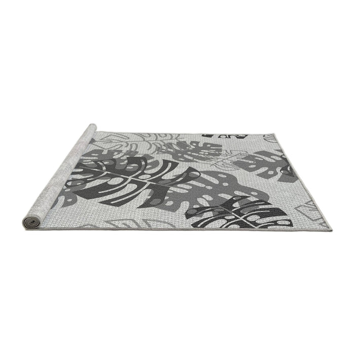 Sideview of Machine Washable Transitional Gainsboro Gray Rug, wshpat1019gry