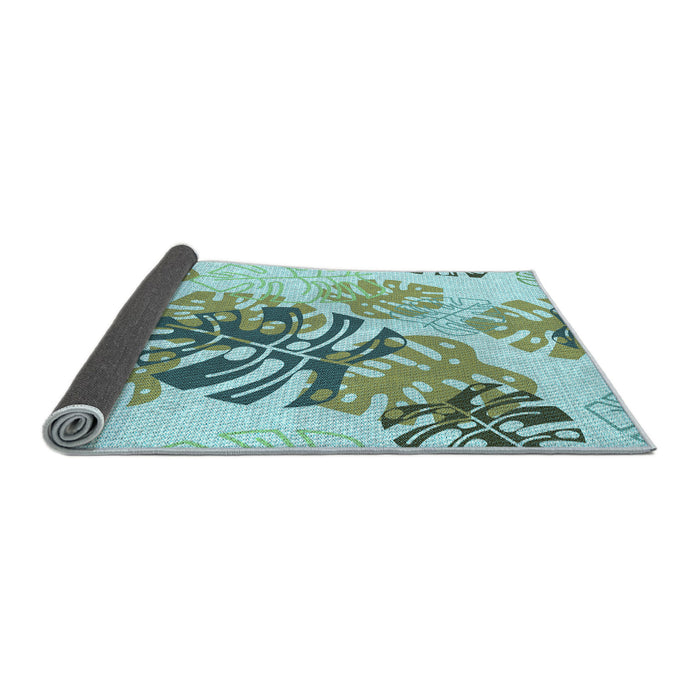 Thickness of Patterned Blue Rug, pat1019lblu