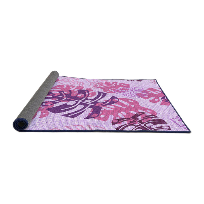 Thickness of Patterned Blossom Pink Rug, pat1019pur