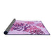 Thickness of Patterned Blossom Pink Rug, pat1019pur