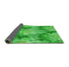 Thickness of Patterned Neon Green Rug, pat102grn