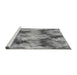 Sideview of Machine Washable Transitional Cloud Gray Rug, wshpat102gry