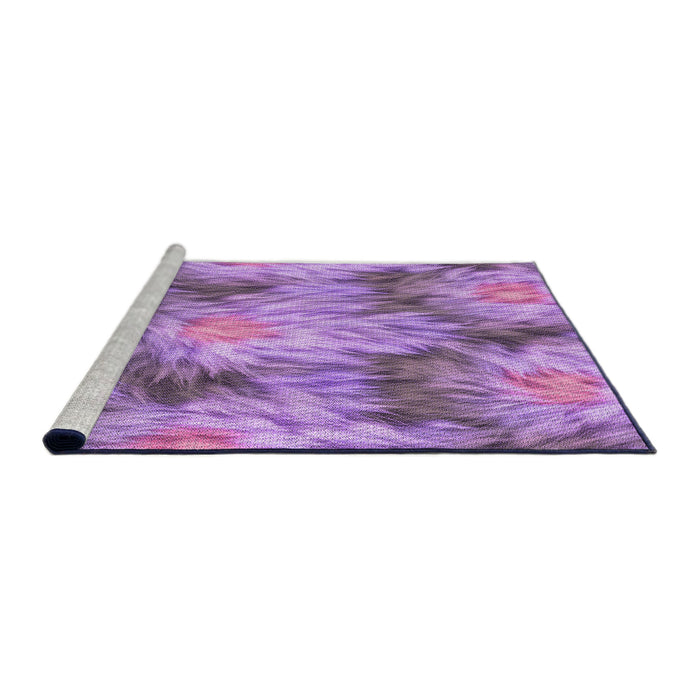 Sideview of Machine Washable Transitional Violet Purple Rug, wshpat102pur