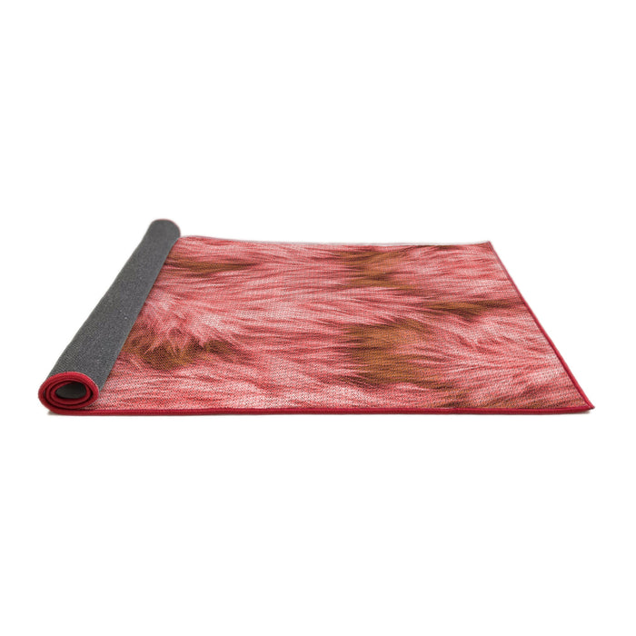Thickness of Patterned Fire Red Rug, pat102rd