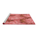 Sideview of Machine Washable Transitional Fire Red Rug, wshpat102rd