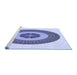 Sideview of Machine Washable Transitional Blue Rug, wshpat1020blu