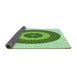 Thickness of Patterned Green Rug, pat1020grn