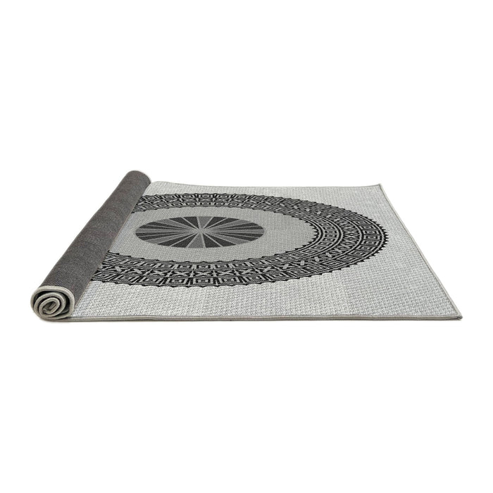 Thickness of Patterned Smokey Gray Rug, pat1020gry