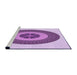 Sideview of Machine Washable Transitional Orchid Purple Rug, wshpat1020pur