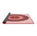 Thickness of Patterned Deep Rose Pink Rug, pat1020rd