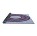 Thickness of Patterned Bright Grape Purple Rug, pat1021blu