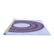 Sideview of Machine Washable Transitional Bright Grape Purple Rug, wshpat1021blu