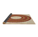 Thickness of Patterned Red Rug, pat1021brn