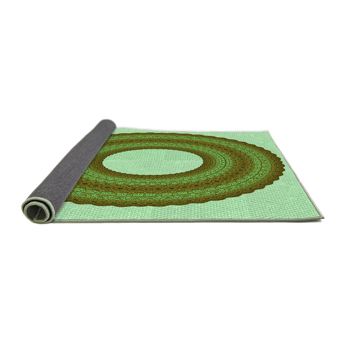 Thickness of Patterned Light Green Rug, pat1021grn