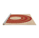 Sideview of Machine Washable Transitional Neon Red Rug, wshpat1021org