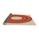 Thickness of Patterned Neon Red Rug, pat1021org