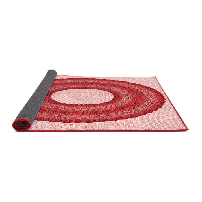 Thickness of Patterned Baby Pink Rug, pat1021rd