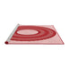 Sideview of Machine Washable Transitional Pink Rug, wshpat1021rd