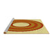 Sideview of Machine Washable Transitional Orange Red Orange Rug, wshpat1021yw