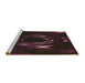 Sideview of Machine Washable Transitional Sepia Brown Rug, wshpat1022brn
