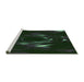 Sideview of Machine Washable Transitional Medium Forest Green Rug, wshpat1022grn