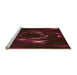 Sideview of Machine Washable Transitional Red Brown Rug, wshpat1022org