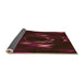 Thickness of Patterned Red Brown Rug, pat1022org