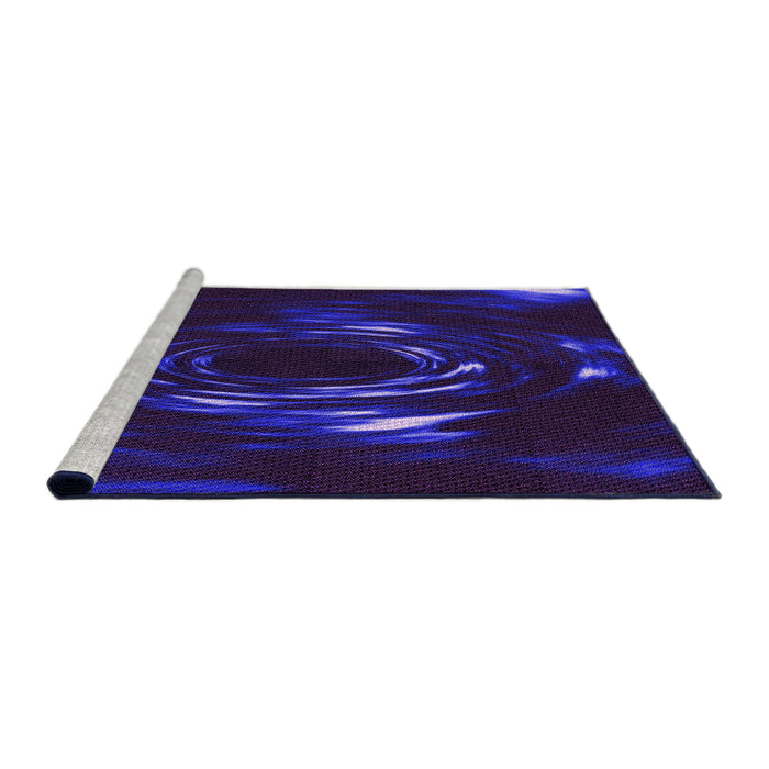 Sideview of Machine Washable Transitional Amethyst Purple Rug, wshpat1022pur