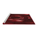 Sideview of Machine Washable Transitional Dark Red Rug, wshpat1022rd