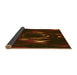 Thickness of Patterned Dark Bronze Brown Rug, pat1022yw