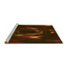 Sideview of Machine Washable Transitional Dark Bronze Brown Rug, wshpat1022yw